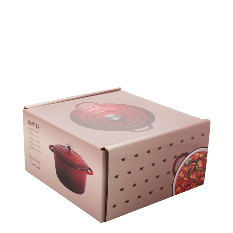 Gusseisen-Topf emailliert rot ø 24 cm - Jupiter Lunasol