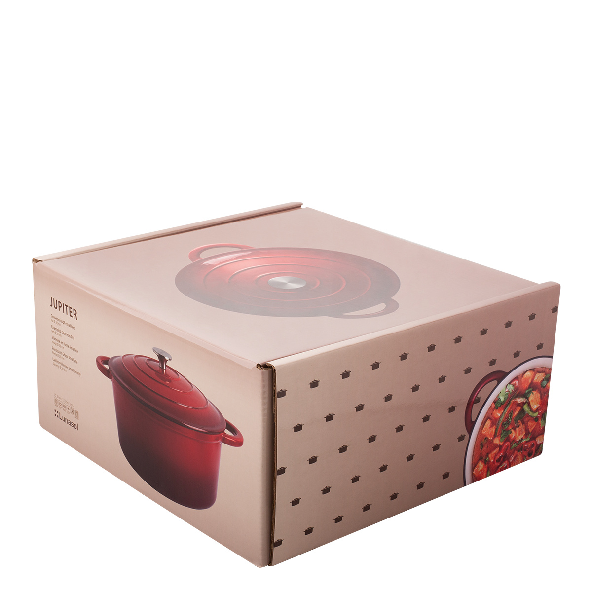 Gusseisen-Topf emailliert rot ø 28 cm - Jupiter Lunasol