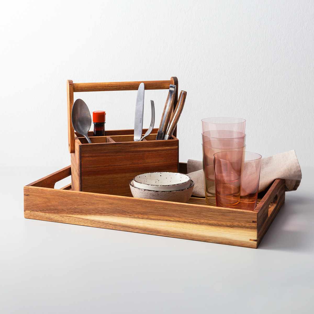 Besteckständer Agát 22,6 x 14,2 x 24,8 cm - FLOW Wooden