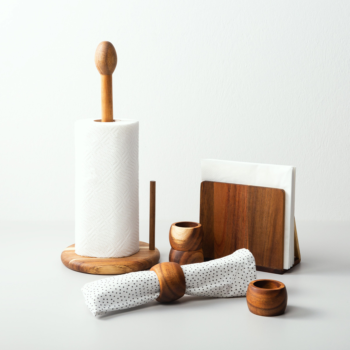 Serviettenring Agát 4er-Set, Ø 5,7 cm - FLOW Wooden