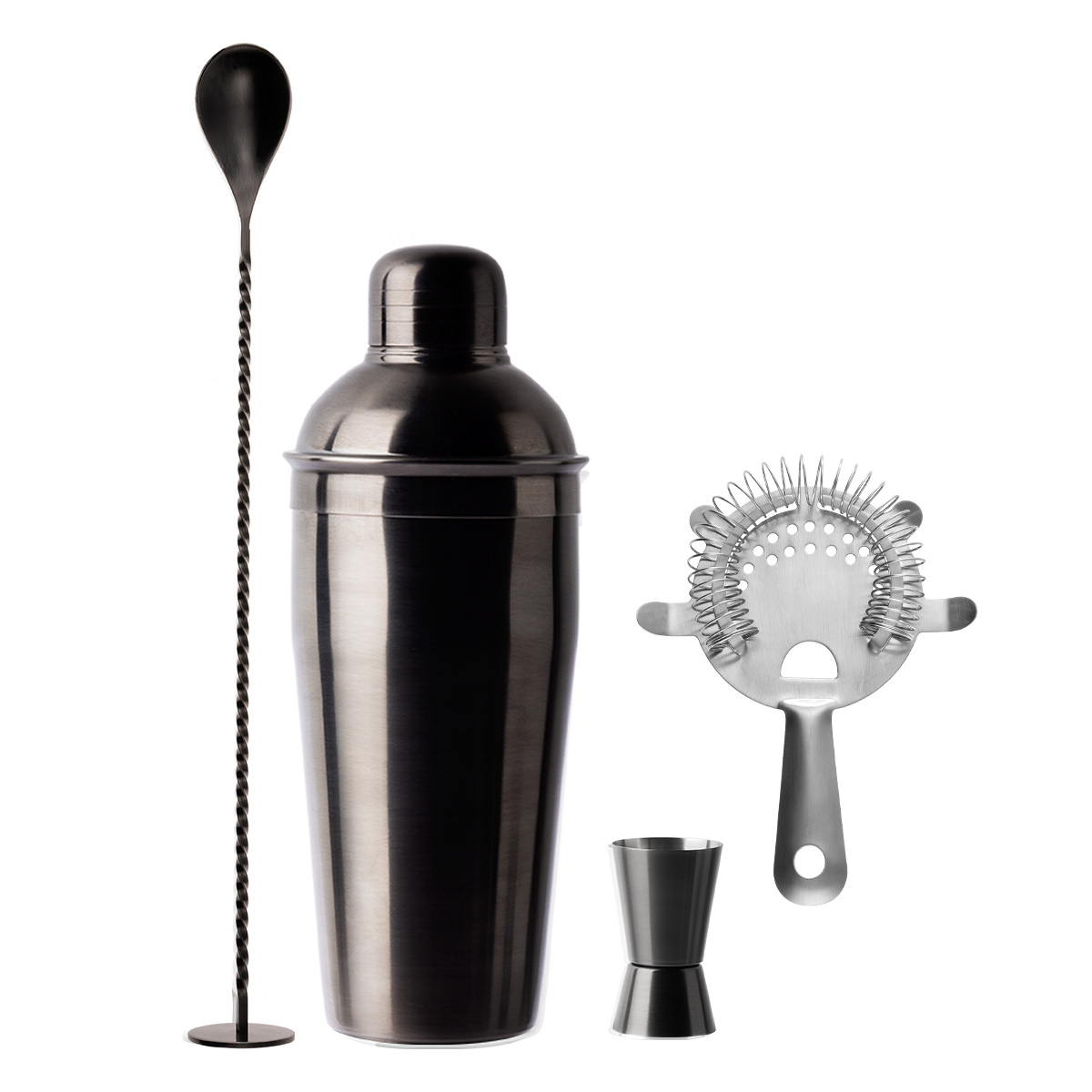 Barkeeper-Set 4-tlg. PVD schwarz – Basic Bar