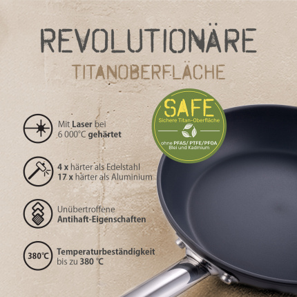 Topf mit Titanbeschichtung cremefarben Ø 20 cm - Saturn Terra Lunasol