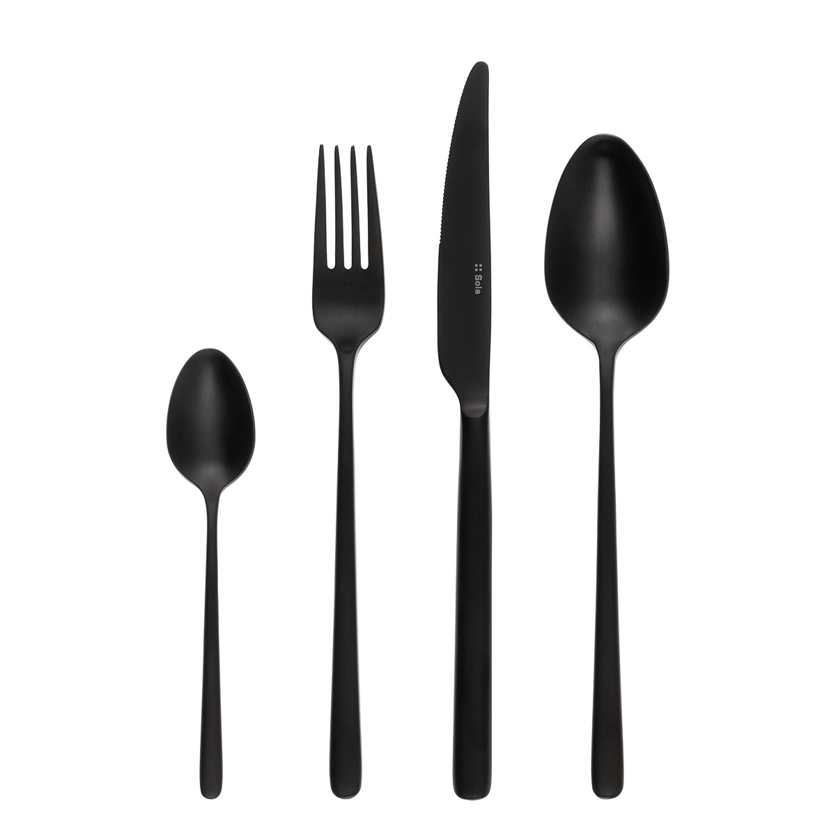 Besteckset 16-tlg. Calgary schwarz | Sola