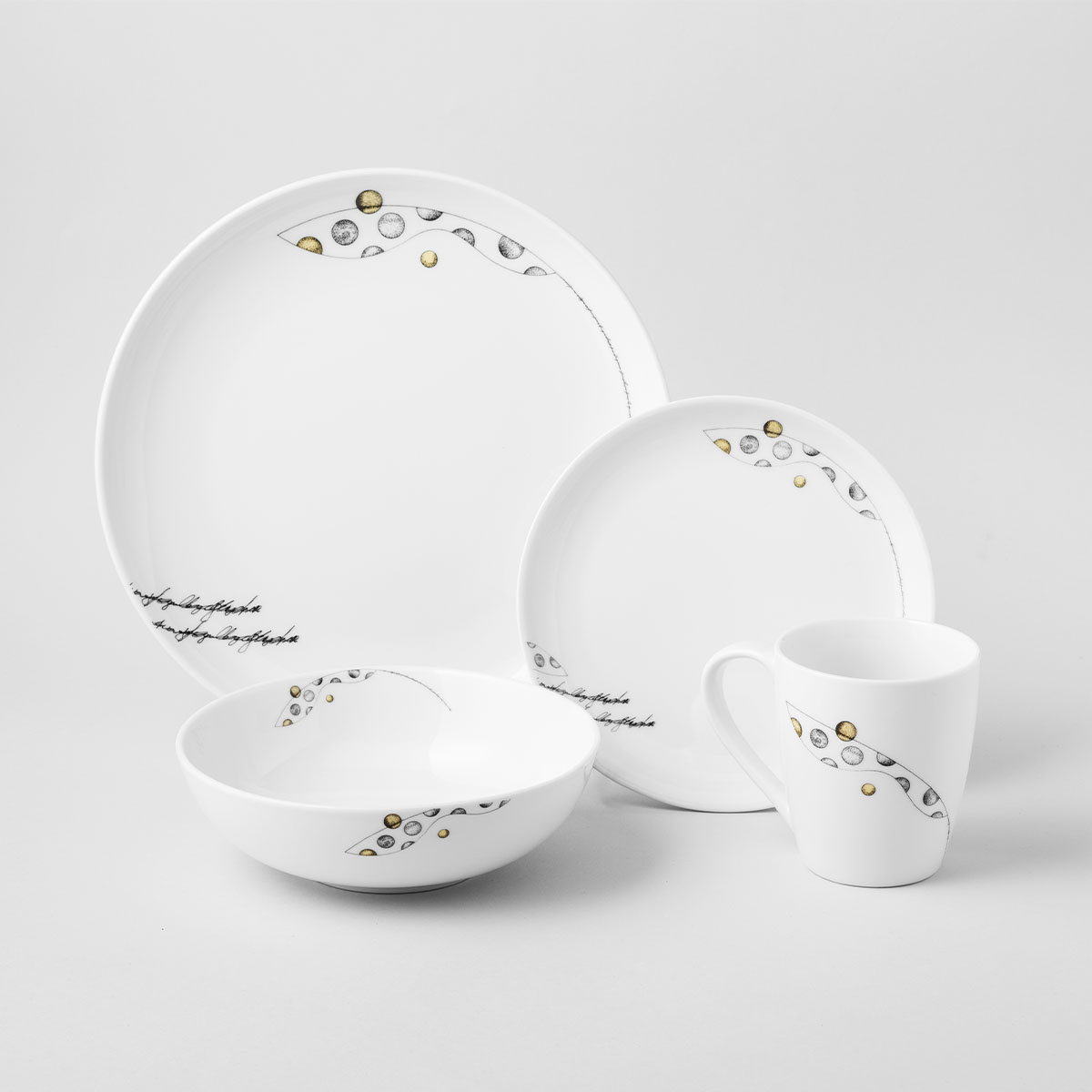 Šálka 330ml set 4ks - S-Art Elements Earth