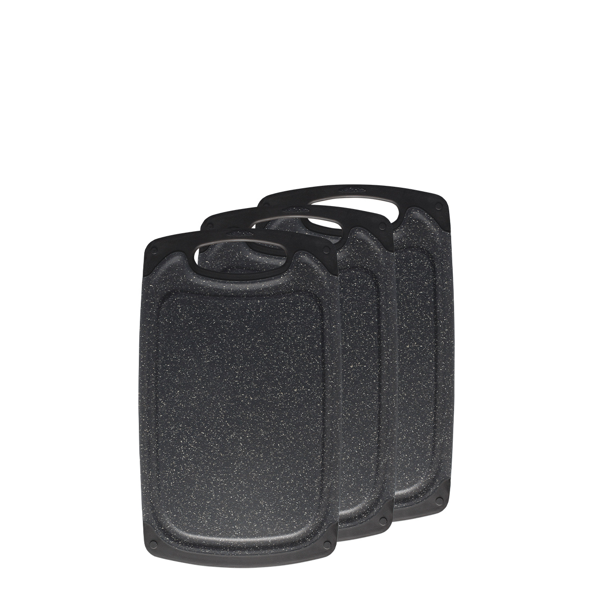 Schneidebrett schwarz antibakteriell Set 3-tlg. - Basic
