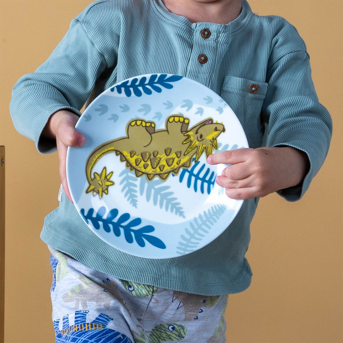 Kinder Porzellan-Set Dino 3-tlg. – KIDS WORLD