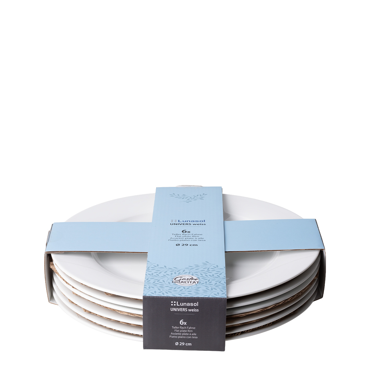 Teller flach 29 cm 6-tlg. — Univers weiss