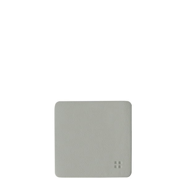 Glasuntersetzer eckig PVC Silber 10x10 cm - Elements Ambiente