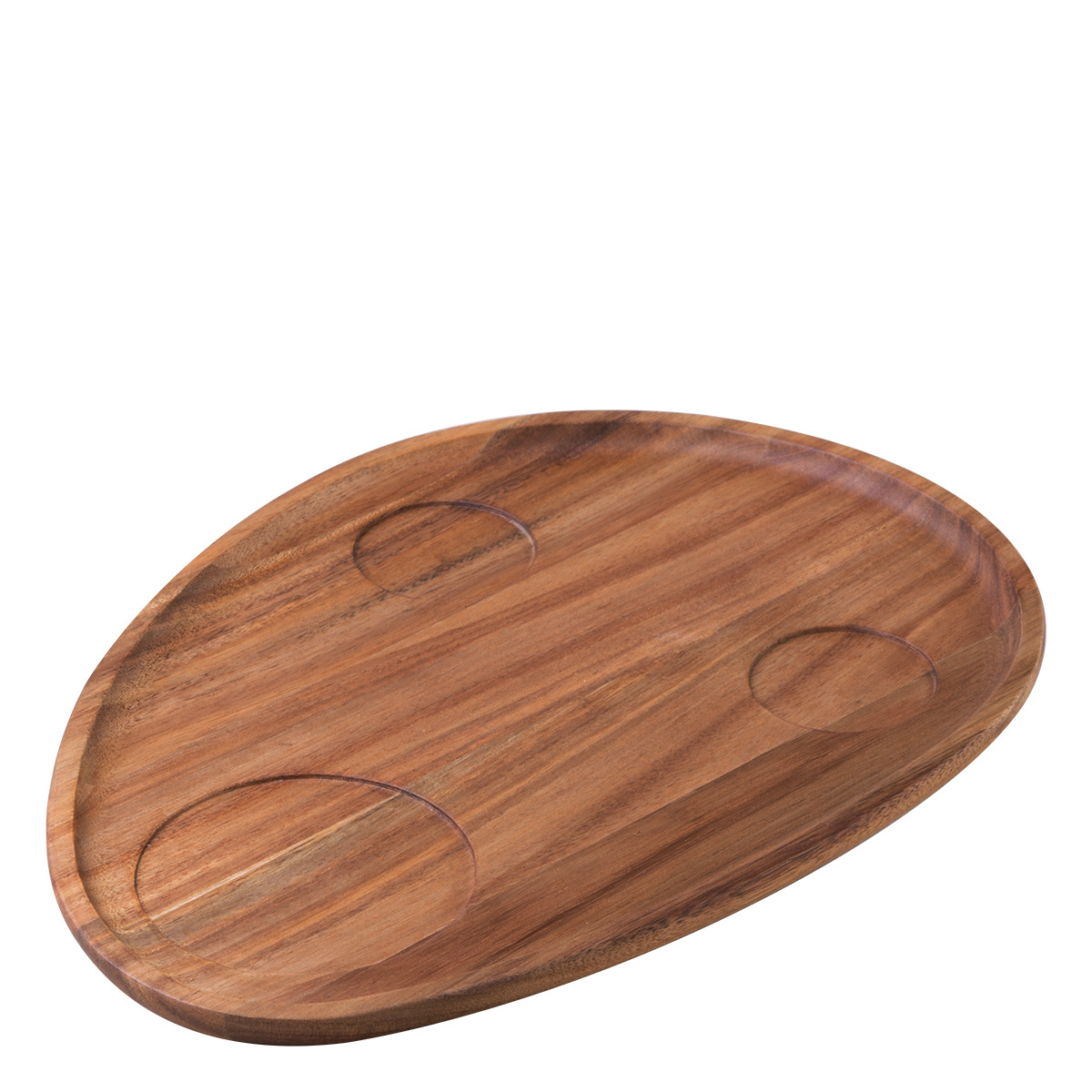 Tablett Triangle Akazie 35 x 25 cm mit Vertiefung - FLOW Wooden
