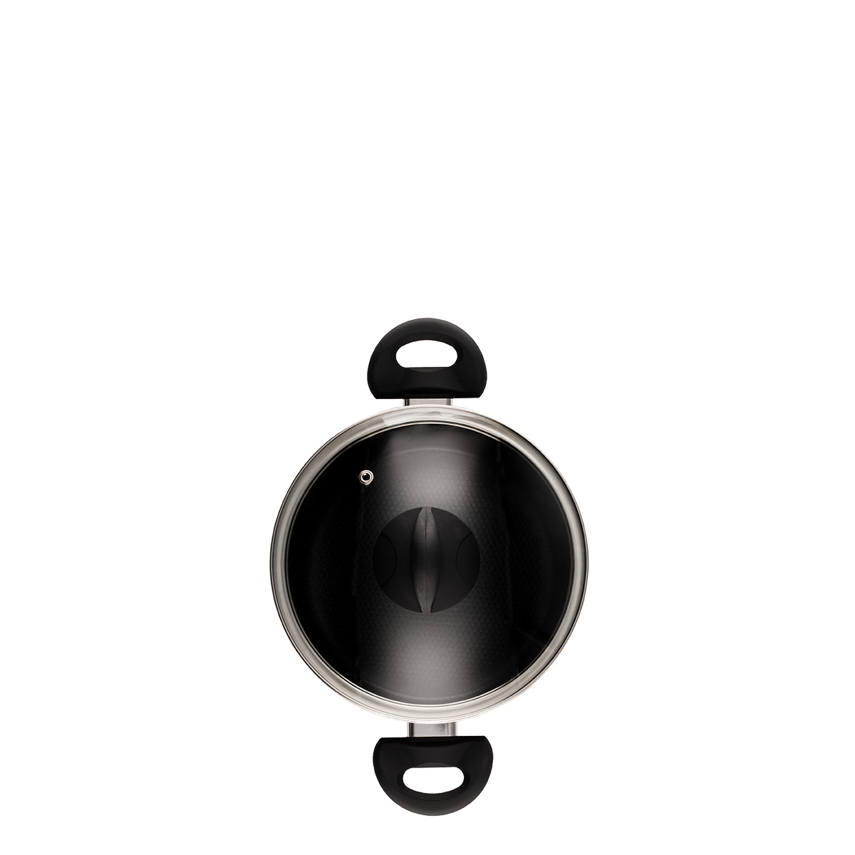 Kasserolle 20 cm mit Glasdeckel Venus Lunasol Induktion black