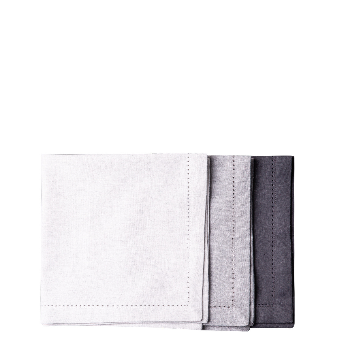 Graue Baumwollservietten 45 x 45 cm 2 Stk. – Basic Ambiente