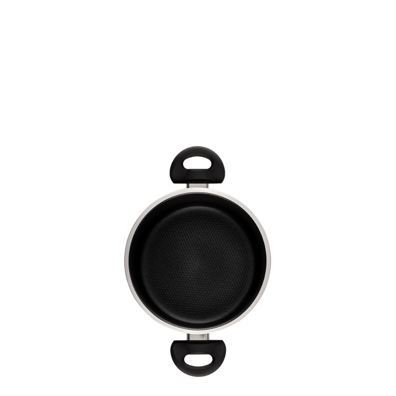 Kasserolle 20 cm mit Glasdeckel Venus Lunasol Induktion black