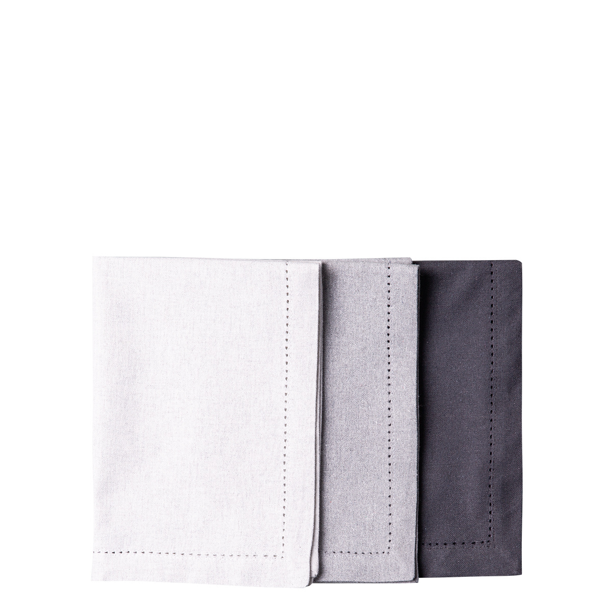 Graue Baumwoll-Tischset 32 x 48 cm 2 Stk. – Basic Ambiente