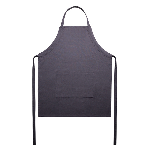 Stahlgraue Baumwollschürze 70 x 85 cm – Basic Ambiente