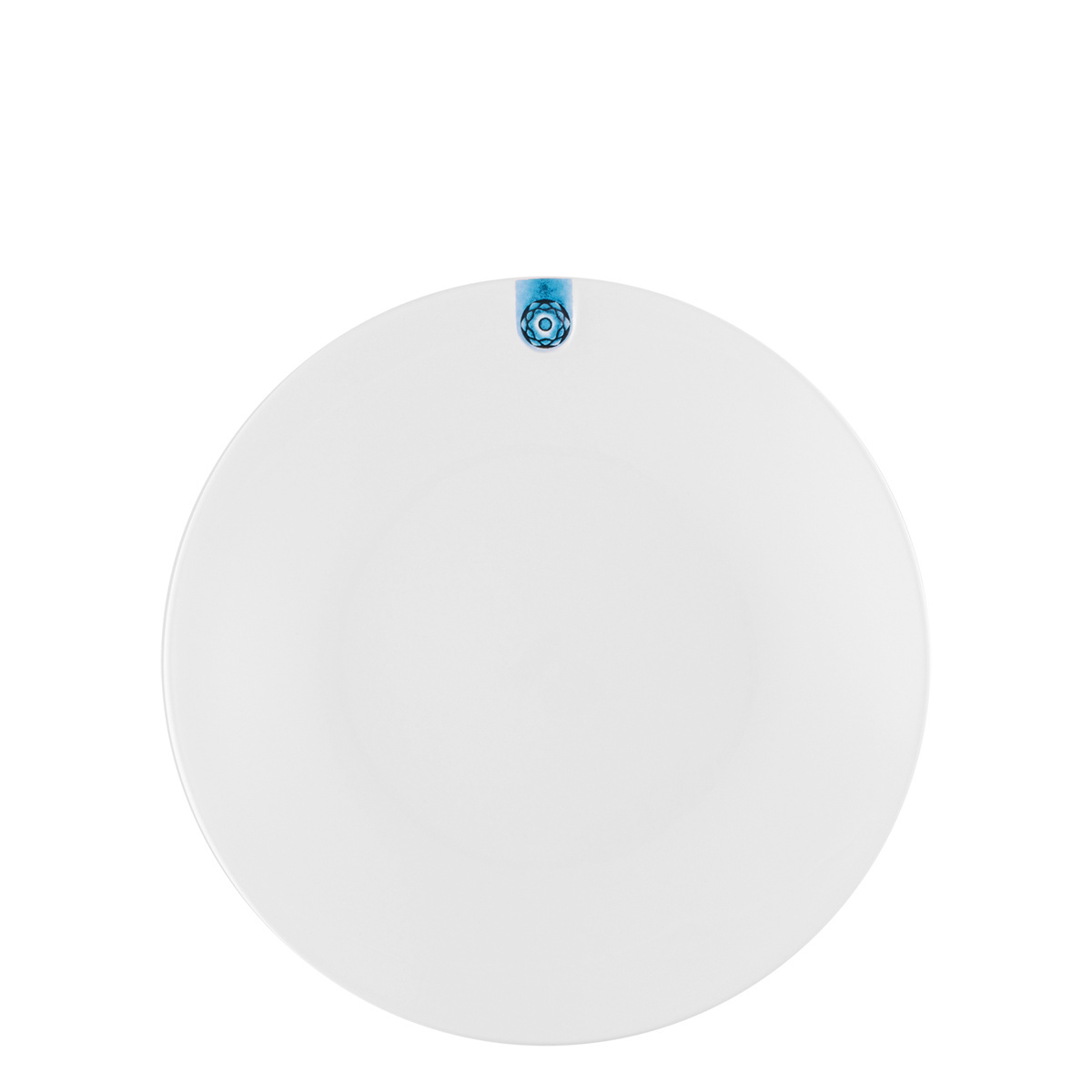 Teller flach Coupe mit bauem Ornament 20,5 cm – Gaya RGB