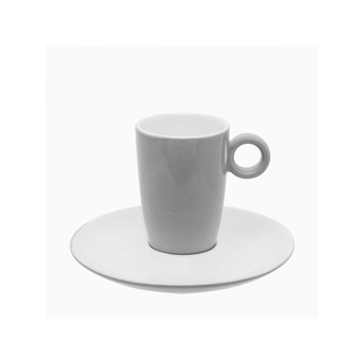 Hohe Kaffeetasse hellgrau 190 ml - RGB