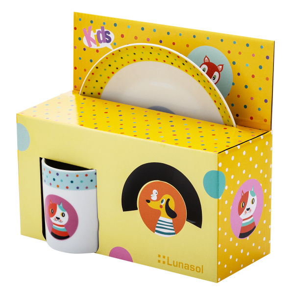 Kinder-Porzellanset 3-tlg. – KIDS World Animals