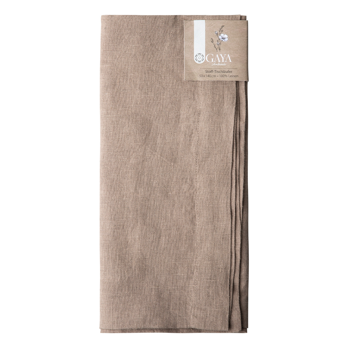 Bronzener Leinen-Tischläufer 50 x 140 cm - Gaya Ambiente