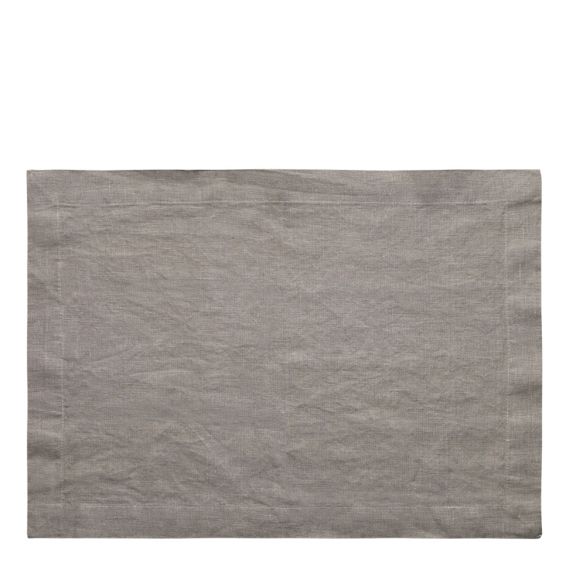 Schieferfarbene Leinen-Tischset 35 x 50 cm - Gaya Ambiente