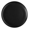 Teller flach U-Coupe schwarz 25 cm – Flow