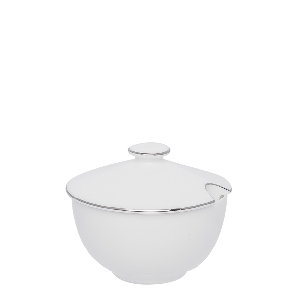 Zuckerdose 9,5 cm mit Platinrand - Premium Platinum Line