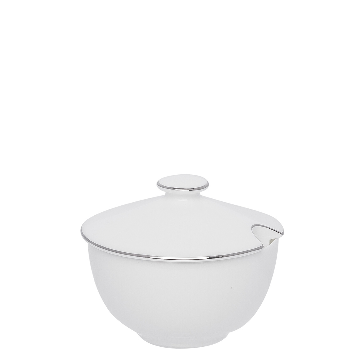 Zuckerdose 9,5 cm mit Platinrand - Premium Platinum Line