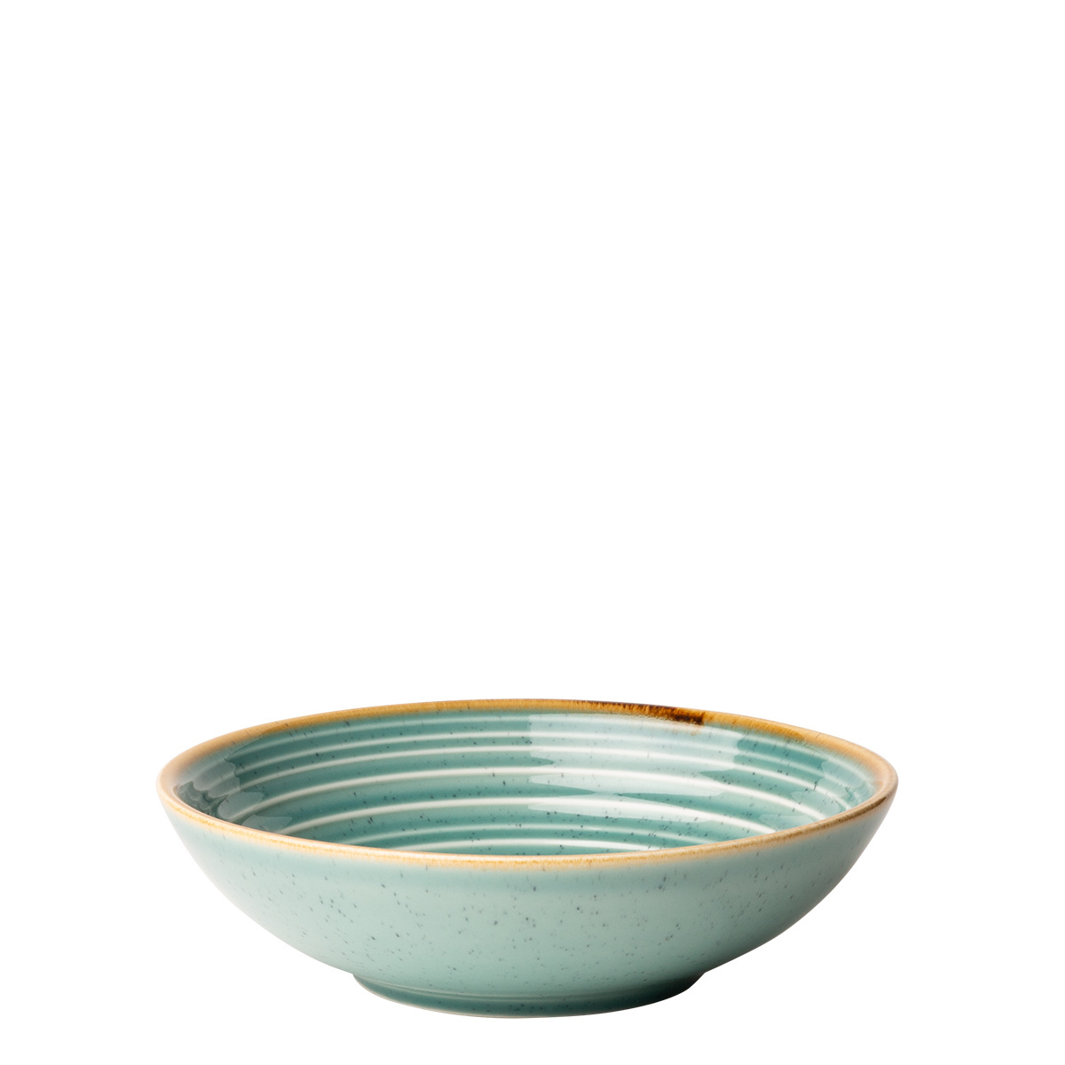 Tiefer Teller Spiral Sand türkis 19,5 cm – Gaya