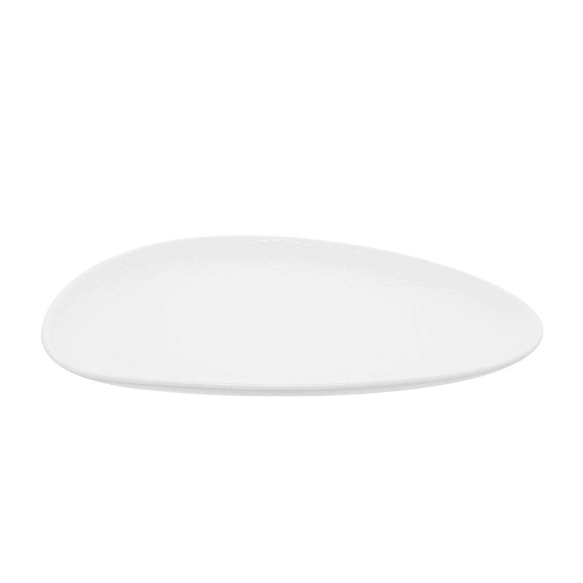 Teller flach triangle weiss 25,5 cm – Flow