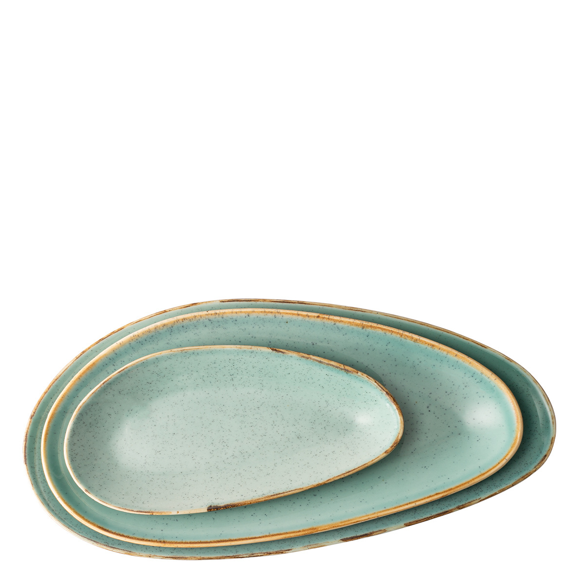 Teller oval Sand türkis 25 cm – Gaya