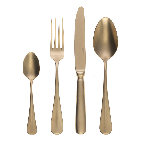 Besteck-Set 16-tlg. - Baguette Vintage PVD Champagne Stone Wash