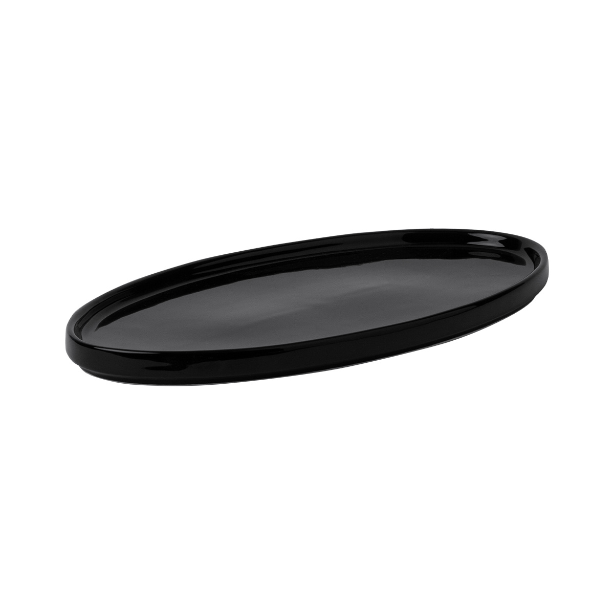 Teller flach oval U-Coupe 30.5 x 15.5 cm - Flow Lunasol black