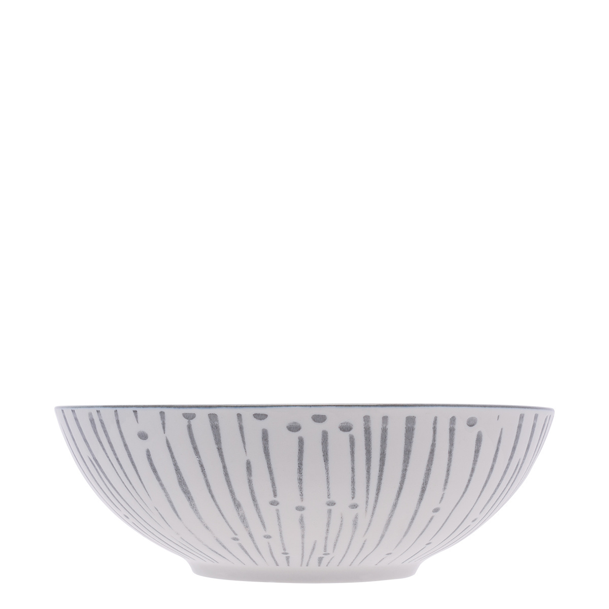 Müslischale weiß / hellgrau 17,8 cm - Basic