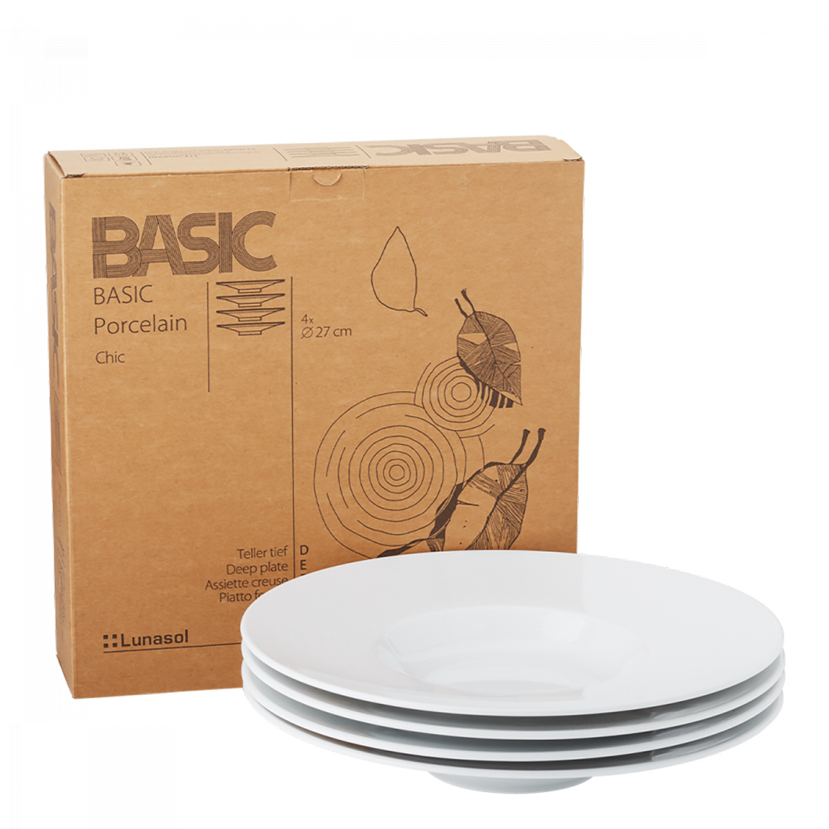 Tiefer Teller 27 cm Set 4 Stk. - Basic Chic