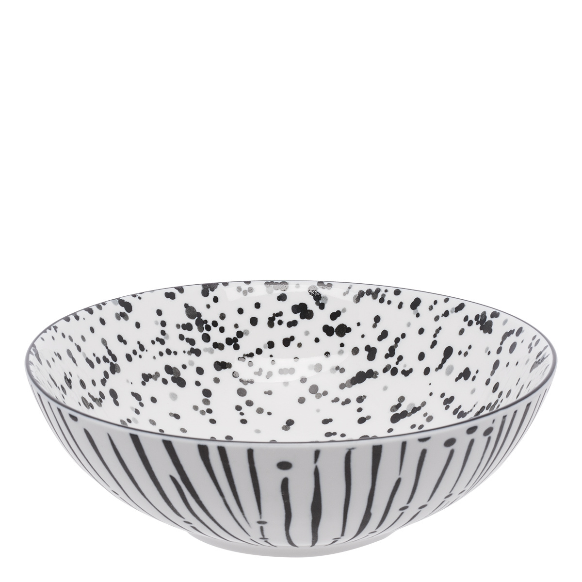 Müslischale mit schwarzem Muster 17,8 cm - Basic