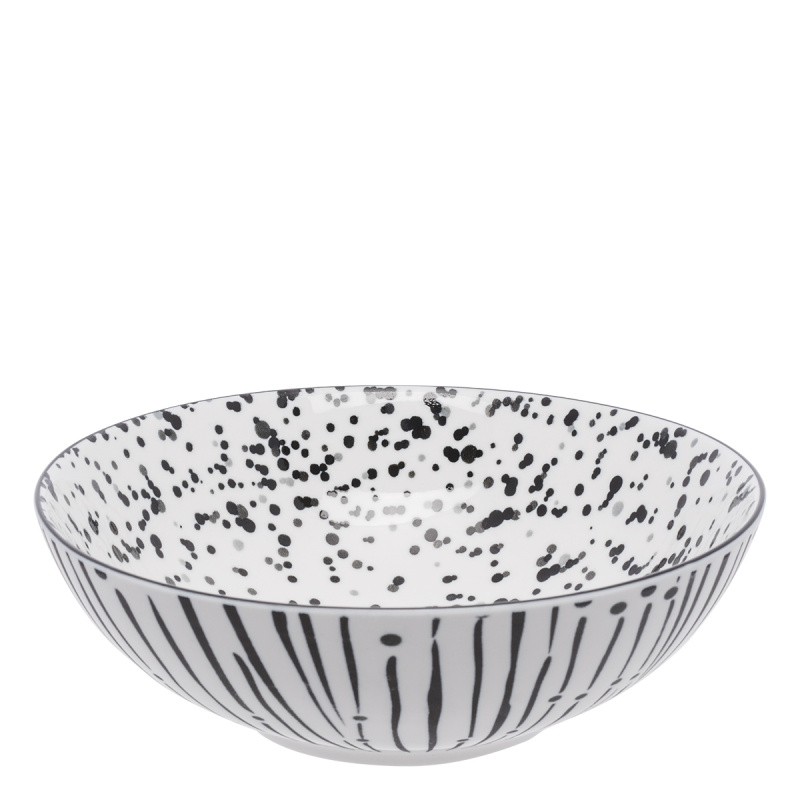 Müslischale mit schwarzem Muster 17,8 cm - Basic