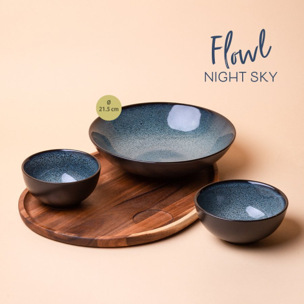 Flowl Night Sky Schalen-Set + Tablett | Gaya Lunasol