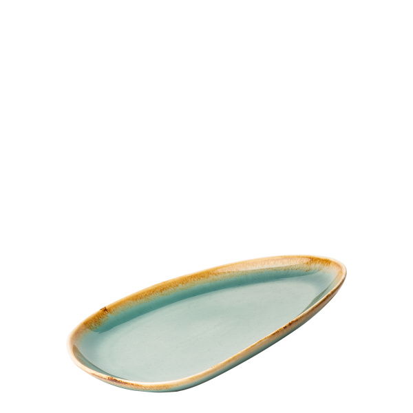 Teller Triangle Sand türkis 25,5 x 19,7 cm – Gaya