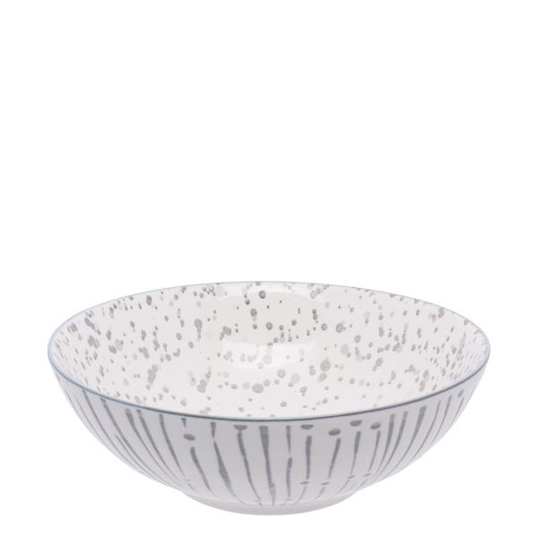 Müslischale weiß / hellgrau 17,8 cm - Basic