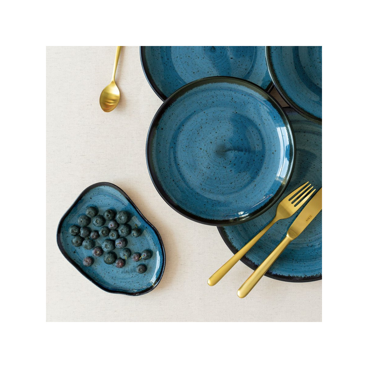 Teller flach 17 cm blau - Hotel Inn Chic farbig