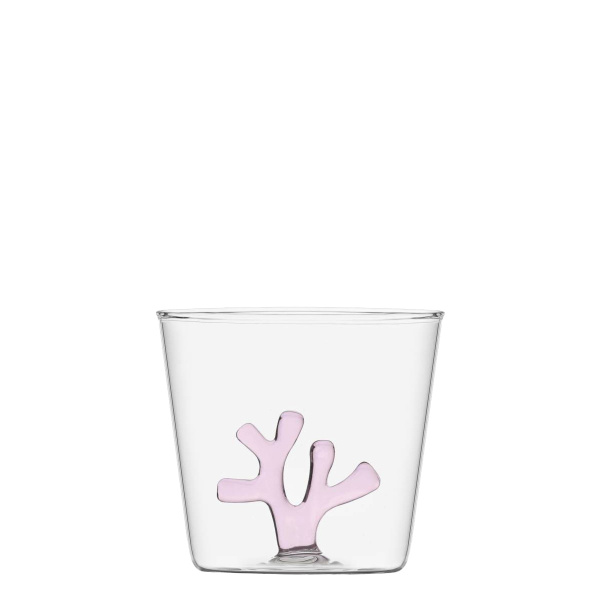 Glas mit rosa Koralle 350 ml