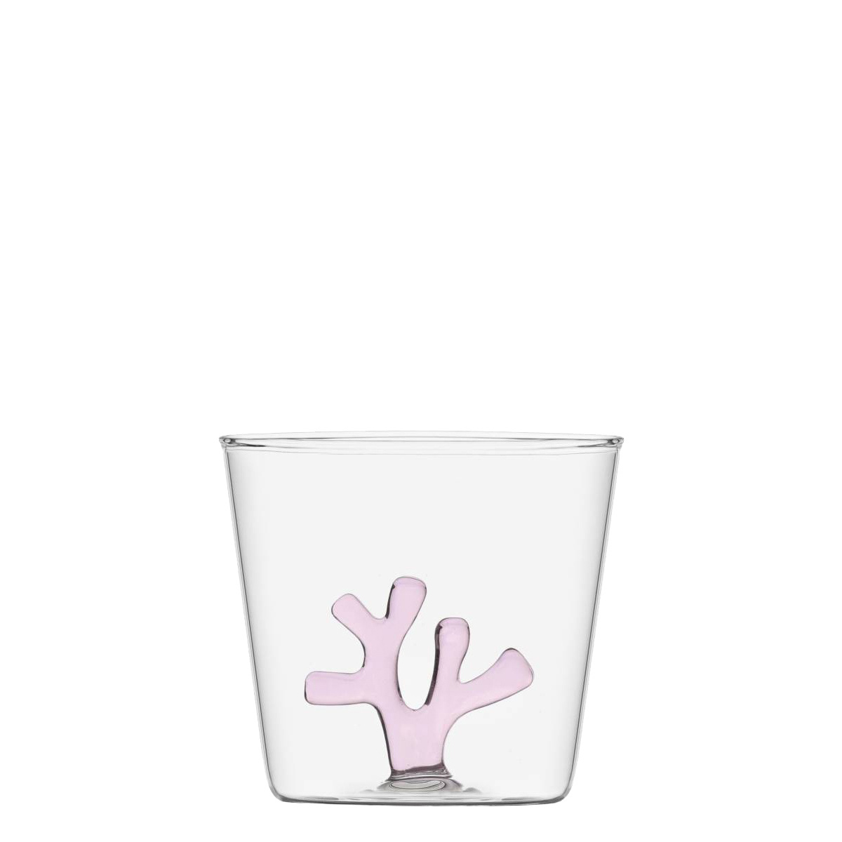 Glas mit rosa Koralle 350 ml