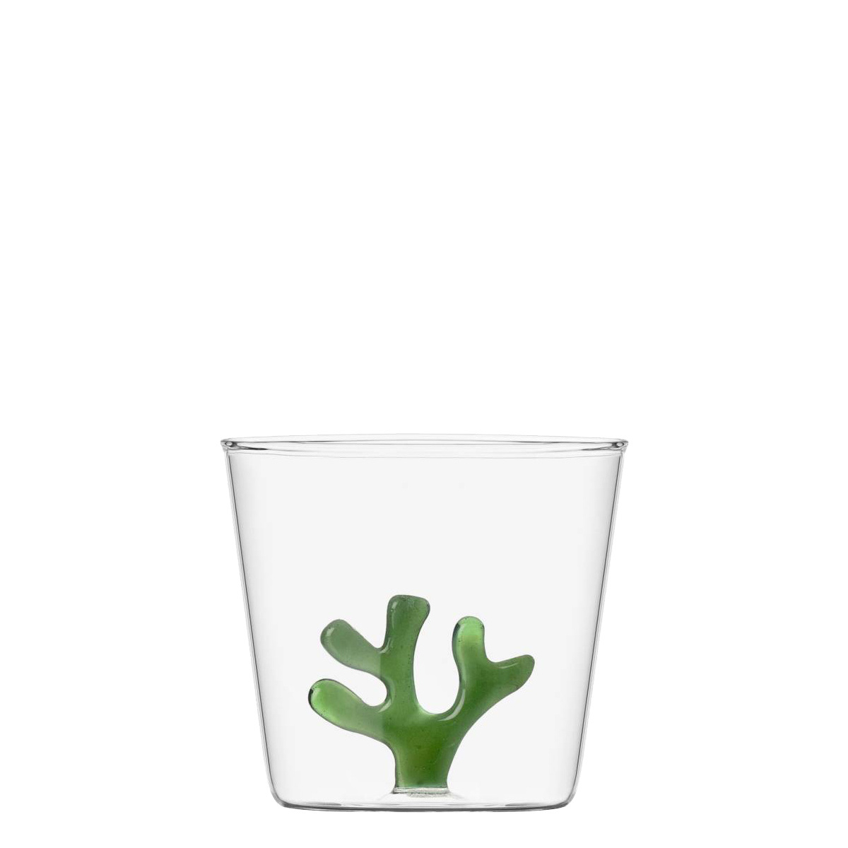 Glas mit grünem Korallenmotiv 350 ml
