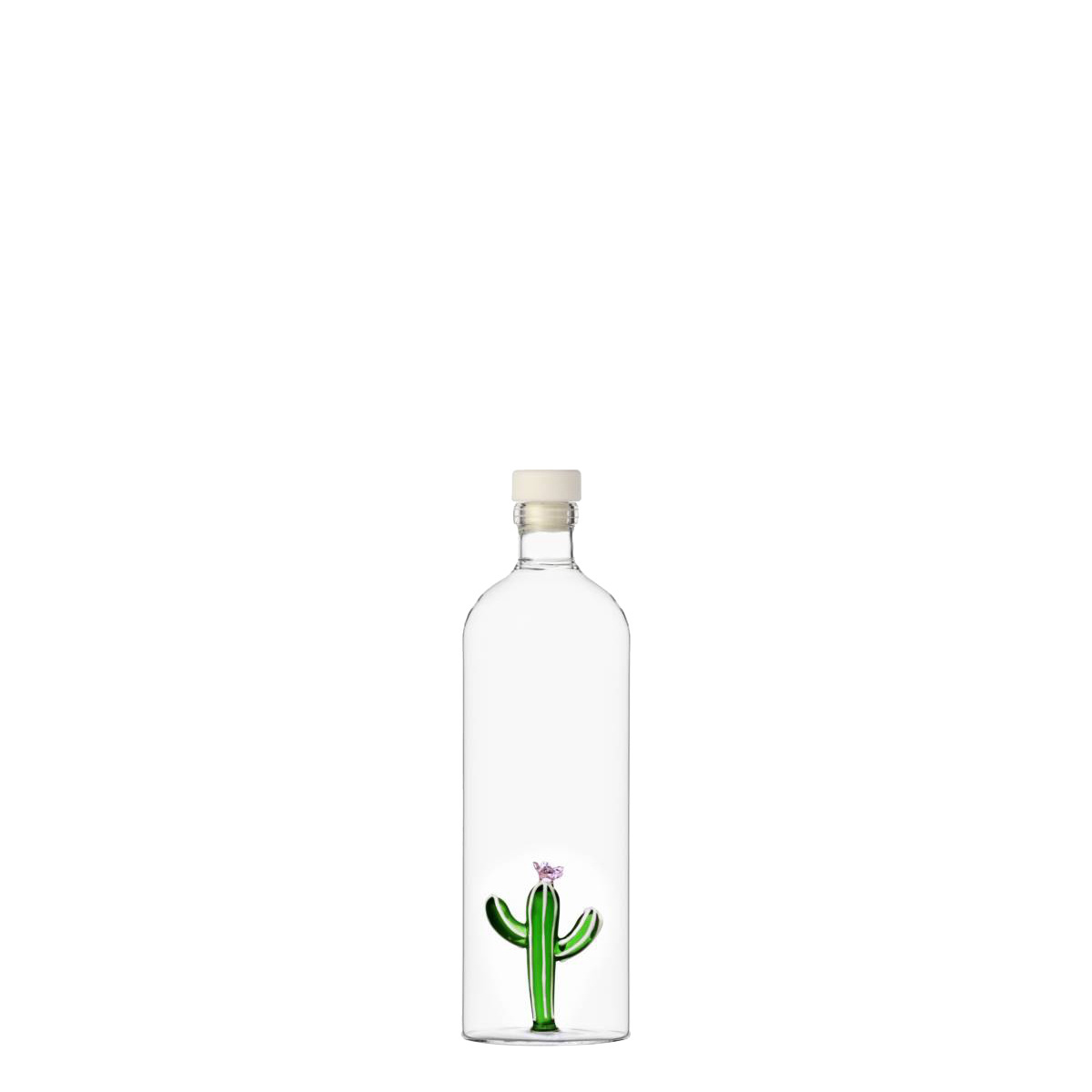 Flasche mit Verschluss und grünem Kaktus 1,1 l