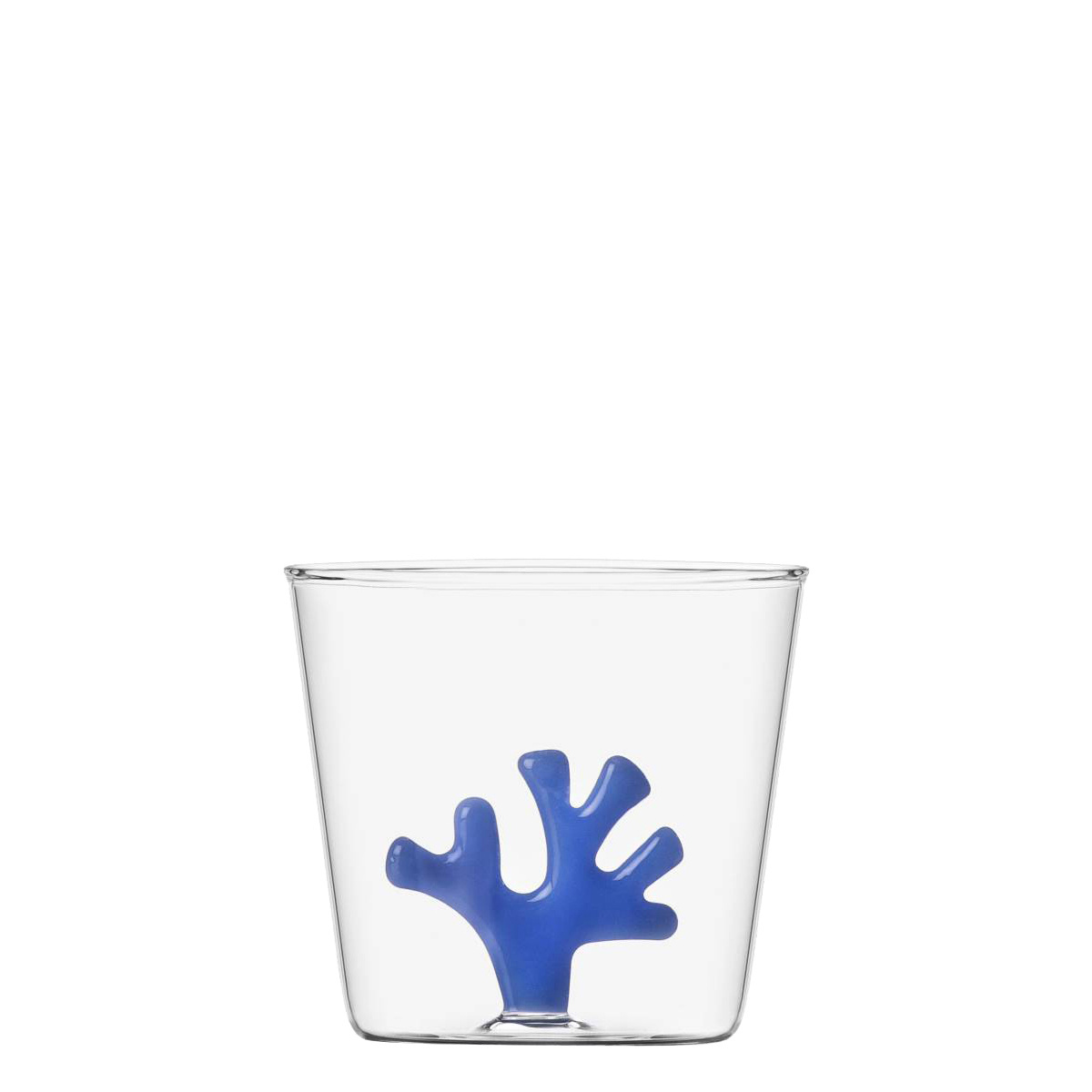 Glas mit blauem Korallenmotiv 350 ml