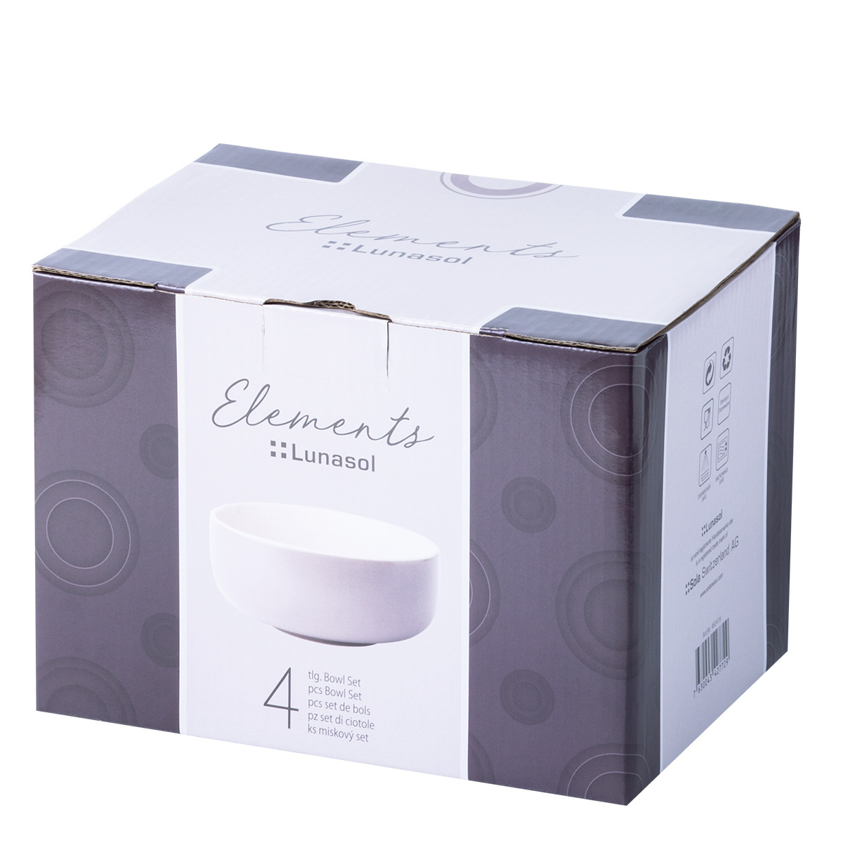 Keramikschalen-Set 4-tlg. – Elements West taupe