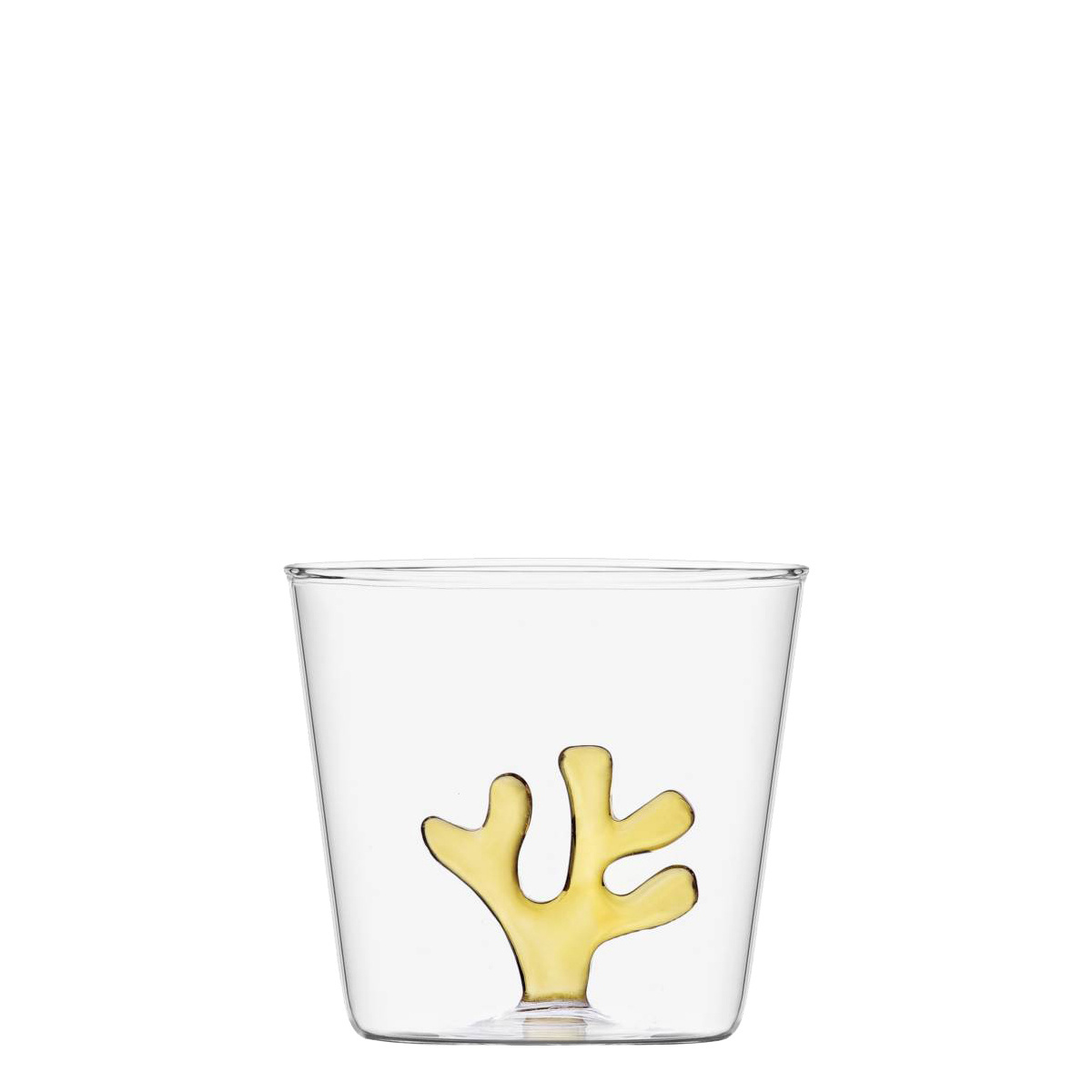 Glas mit gelber Koralle 350 ml
