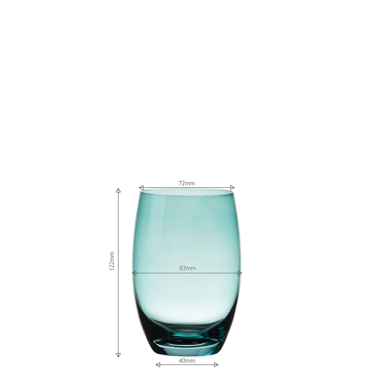 Tumbler Barrel 460 ml türkis - Optima Glas Lunasol color