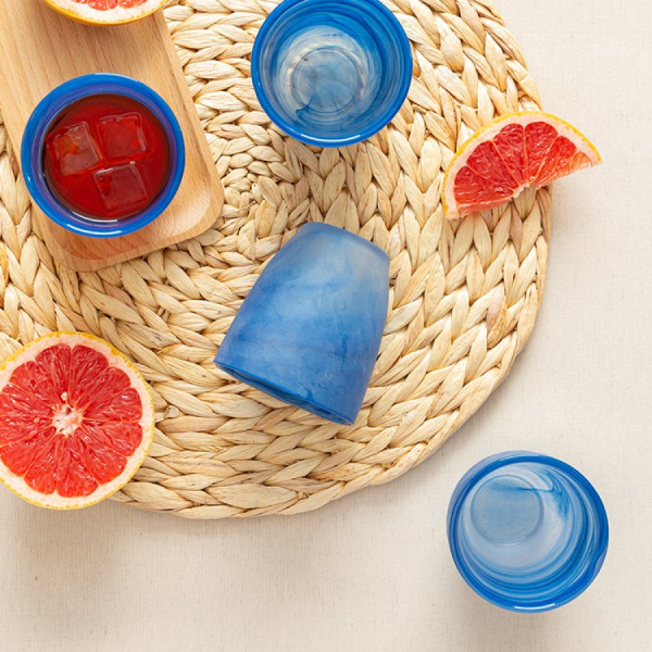 Wasserglas blau 300 ml - Elements Glas