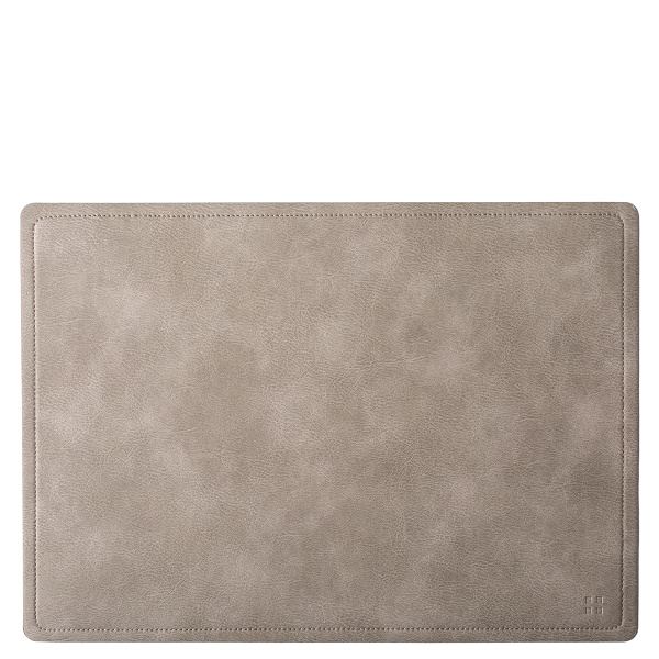 Hellgraue rechteckige Tischmatte PVC – Elements Ambiente