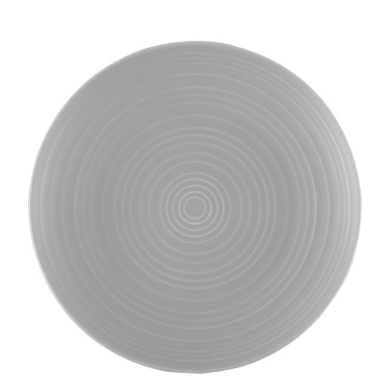 Teller flach Gaya RGB Spiral hellgrau 28 cm